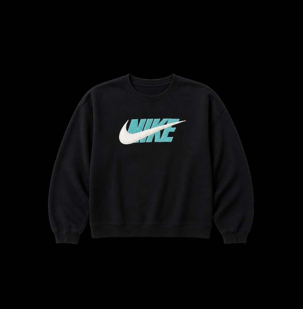 Nike Sportswear Icon Crop Crew Neck Womens Sweatshirt - BLACK- 3XL